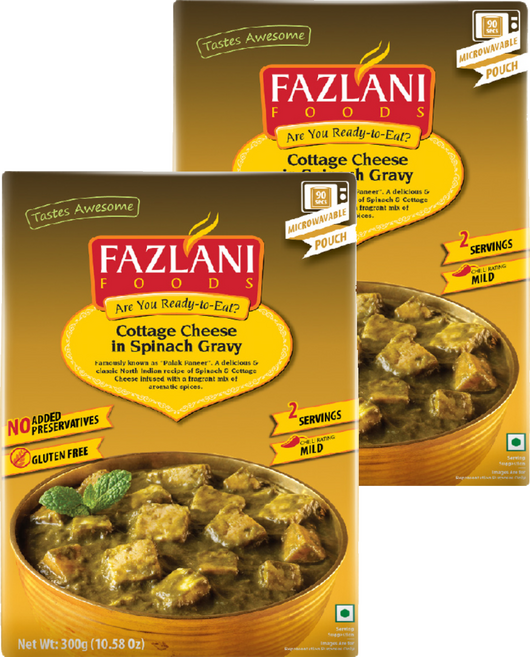 FAZLANI 印度菠菜燴起司即食調理包, 300g, 2盒