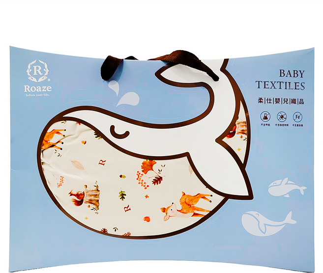 Roaze 柔仕 雲朵涼被 100%聚酯纖維, 小鹿漫步 藍色