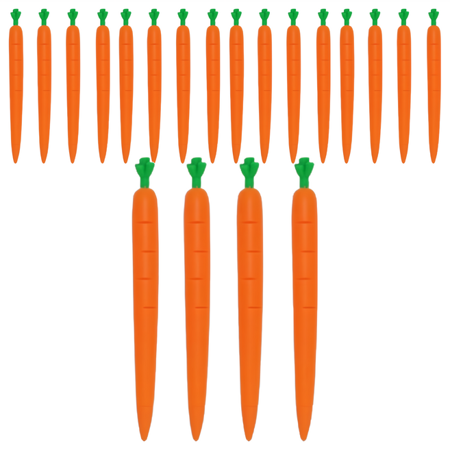 PINKFOOT 胡蘿蔔造型自動鉛筆套裝 矽膠材質, 0.5mm, 20支