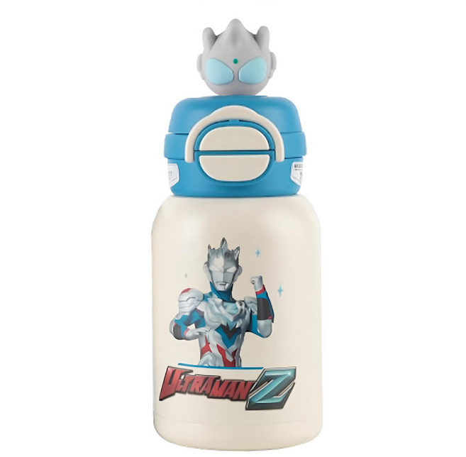 BEDDYBEAR 杯具熊 開口笑雙飲保溫杯 奧特曼Z, 星之澤塔 藍色, 600ml, 1個