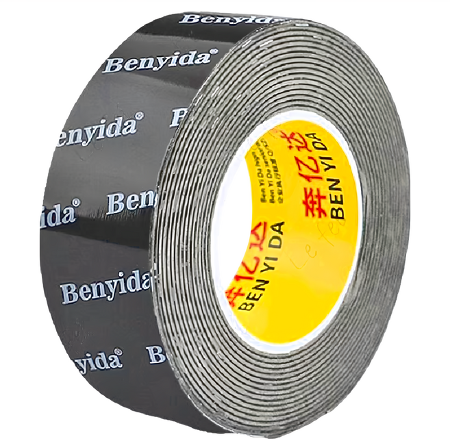 奔億達 超強力雙面膠 3cm, 黑色, 1個