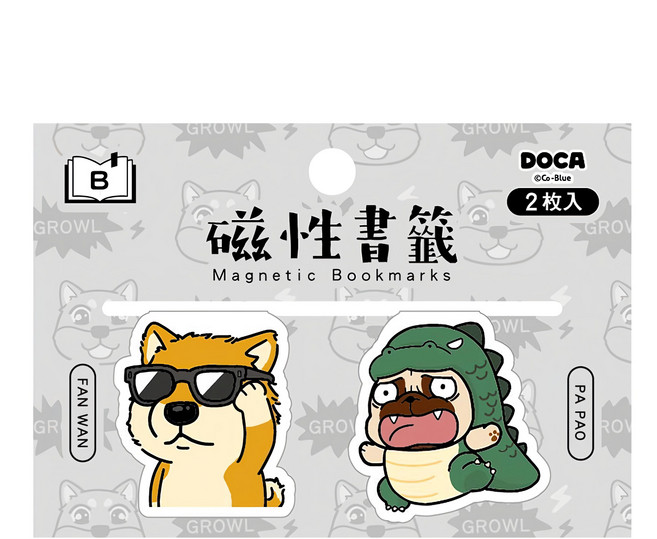 CCHING 青青文具 造型磁性書籤, 小狗, 2個