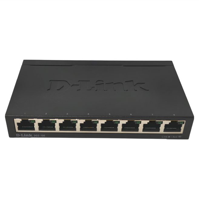 D-Link 友訊科技 EEE節能桌上型網路交換器 8埠 Gigabit, DGS-108, 1個