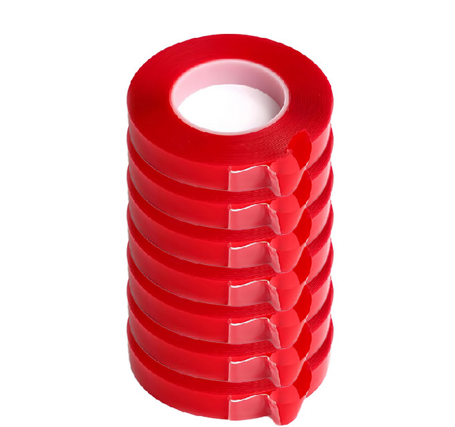 壓克力雙面膠 7捲裝 寬度2公分, 透明, 1組