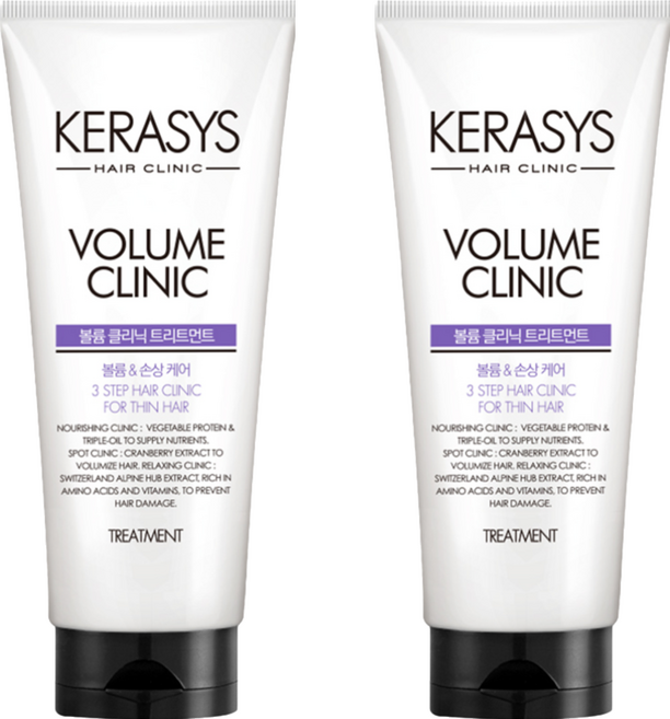 KERASYS 可瑞絲 植萃系抗損護髮素 扁塌髮, 300ml, 2條