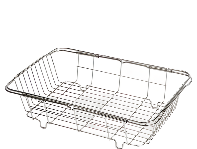 I NEX 寬度調節水槽瀝水架 40-53cm x 27cm x 11.5cm 不鏽鋼, 銀色, 1個