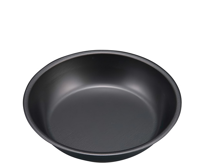 CAPTAIN STAG 鹿牌 日本製戶外CS經典款圓型深盤 16cm 100g, 黑色, 1個