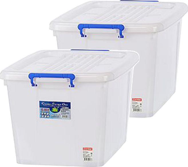 KEYWAY 聯府 多用途整理箱 85L, 透明色, 2個