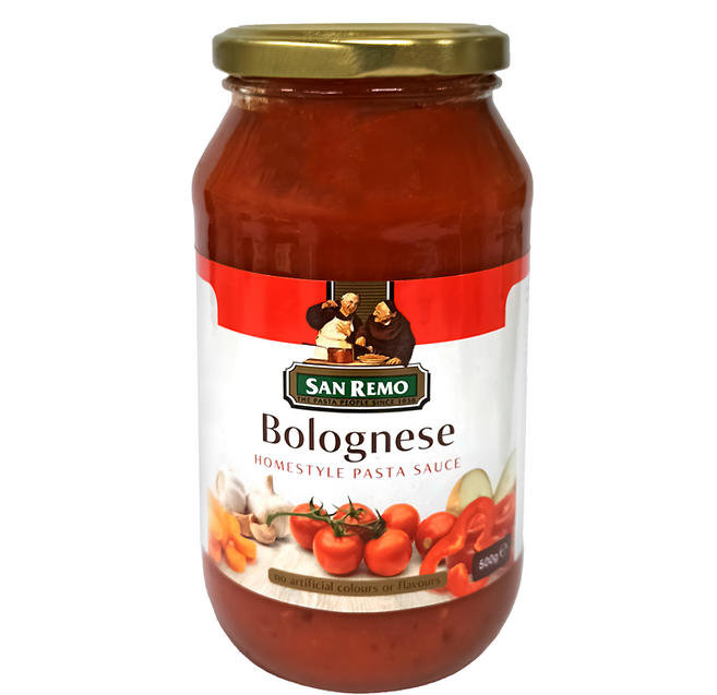 SAN REMO 頂級麵醬 蕃茄起司, 500g, 1罐