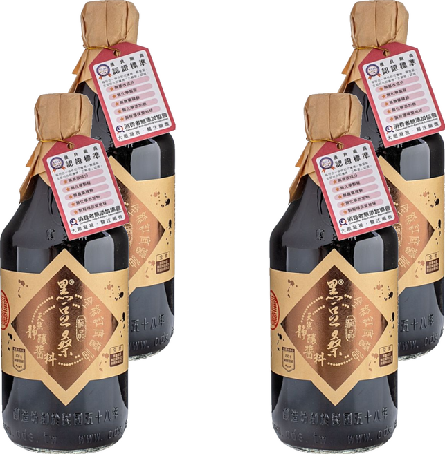 黑豆桑 天然極品全能缸底醬油, 550ml, 4瓶