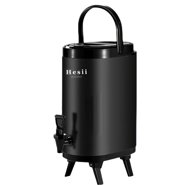 Hesii 橢圓形保溫茶桶, 雅典黑, 8L, 1個