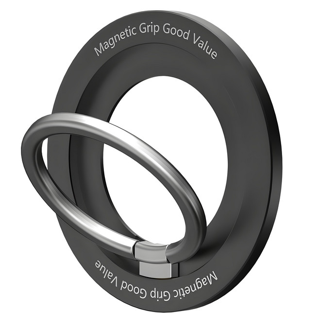 GoodValue MagSafe 磁吸手機握把支架, 黑色, 1個