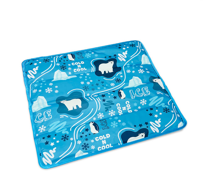Cotton Field 棉花田傢飾 冰川熊極致酷涼冷凝坐墊, 藍色, 涼感墊