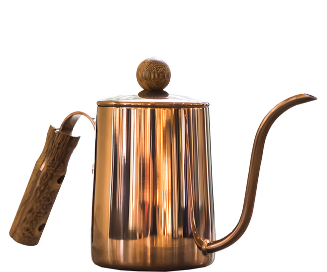 A-IDIO 阿迪優 木手沖壺 食品級304不鏽鋼, 手沖咖啡壺, 600ml, 1個