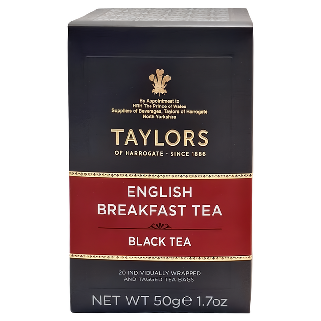 TAYLORS 泰勒茶 經典系列 英式早安茶, 2.5g, 20包, 1盒