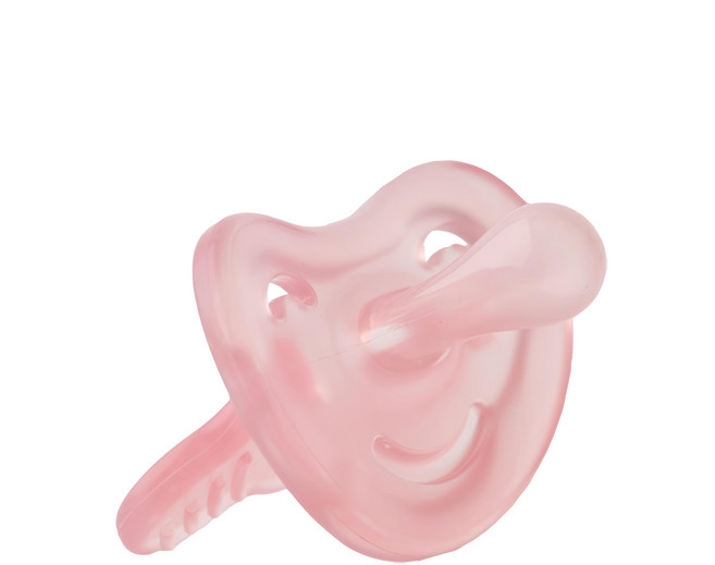 sillymann 矽膠安撫奶嘴 材質柔軟使用舒適, 4個月以上, 透明粉色, 1個