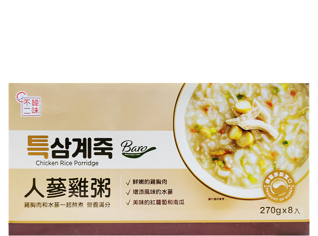 OURHOME 愛味弘 雞粥禮盒 8包入, 2.16kg, 1盒