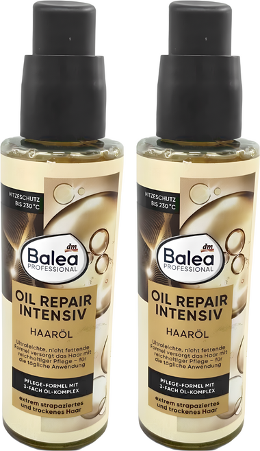 dm Balea 芭樂雅 摩洛哥堅果護髮油 染燙受損髮適用 保濕撫平毛躁 給予秀髮光澤感, 100ml, 2瓶