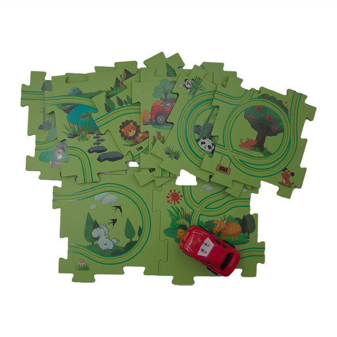 拼圖軌道車, 多色, 1組