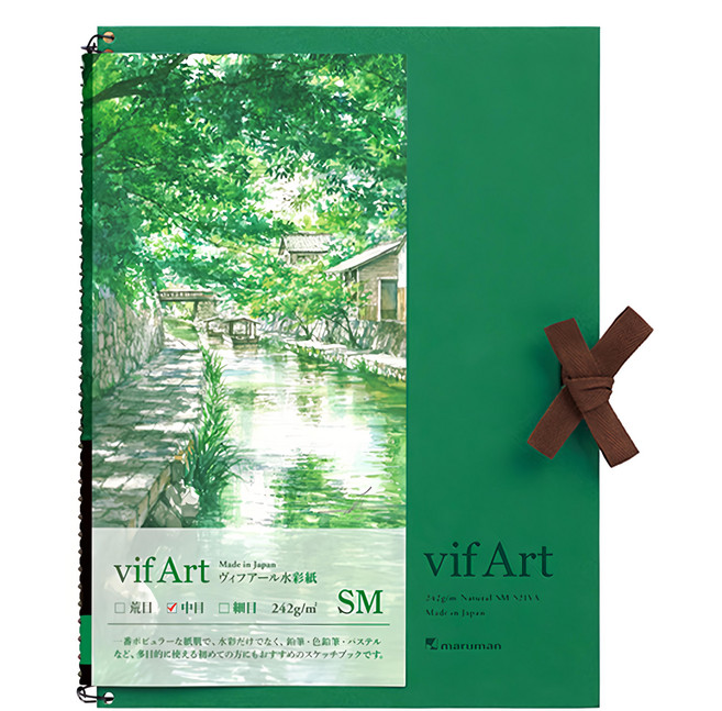 maruman 中目SM水彩紙 綠色 18頁, 1本