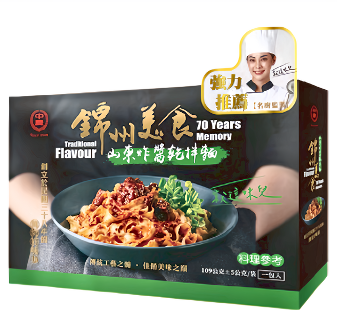 中農粉絲 錦州美食 山東炸醬乾拌麵 109g, 1盒