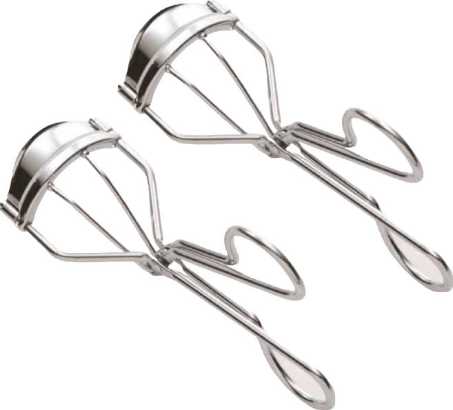 ROSY ROSA 簡約風睫毛夾 附膠條 3D扇形設計 貼合東方女性眼型 彈性矽膠材質, 2個