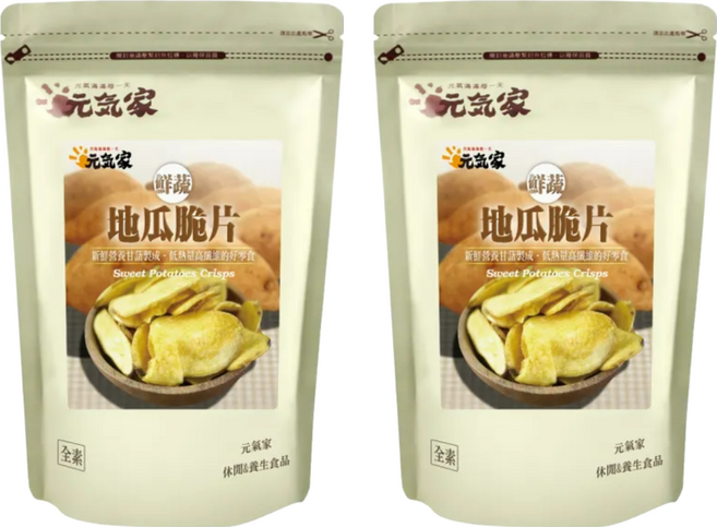 元氣家 地瓜脆片, 100g, 2包