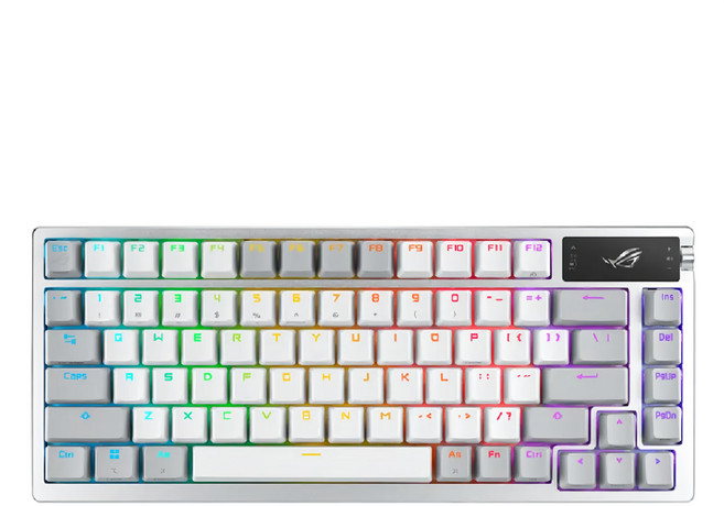 ASUS 華碩 ROG Azoth 電競 Wired Wireless Bluetooth 機械式鍵盤 月光白 XA02 PBT 雪軸 75%配置 中文 背光