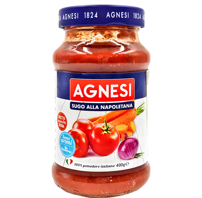 AGNESI 義大利拿坡里番茄麵醬, 400g, 1罐