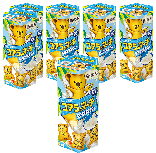 LOTTE 樂天 小熊餅 牛奶風味, 37g, 6盒