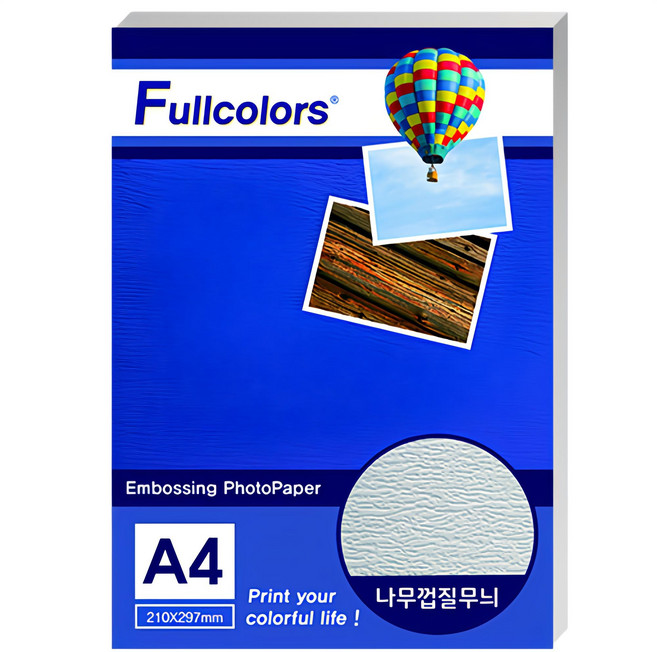 Fullcolors 全彩 樹皮紋雙面列印霧面相片紙, A4, 50張