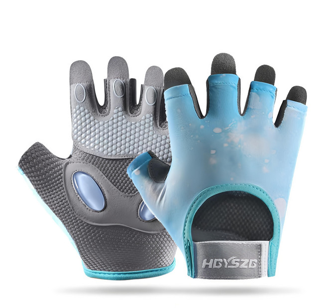 HBYSZB 運動健身耐磨手套, 星空藍, 1雙