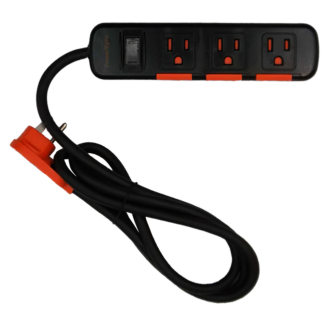 PowerSync 群加 1開3插滑蓋防塵防雷擊延長線 TS3DC112, 1條