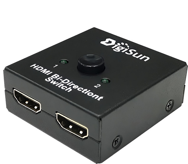 DigiSun 得揚 雙向式2路分路器 HDMI 8 x 6 x 3cm 83g, 黑色, 1個