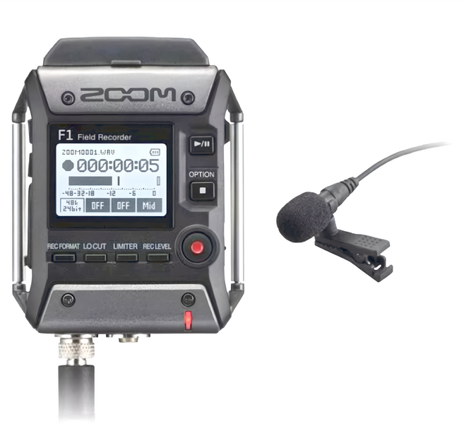 Zoom Corporation 領夾式麥克風 錄音機, F1-LP, 黑色