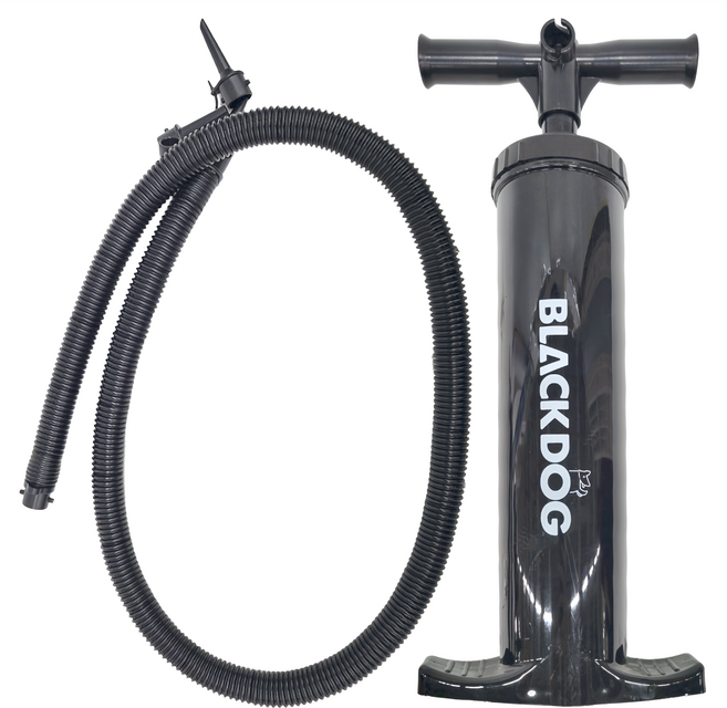 BLACK DOG 黑狗 露營打氣筒 手壓打氣筒 輕量省力 充抽兩用 多功能充氣, 夜幕黑, 1個