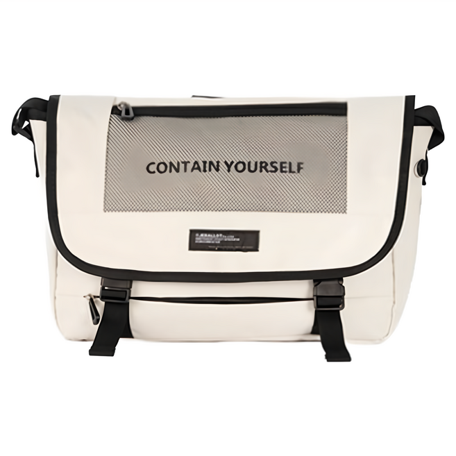 JEBALLOT 斜背郵差包, 象牙白