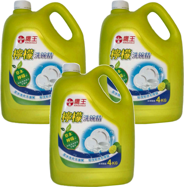 KINGEAGLE 鷹王 檸檬洗碗精, 4kg, 3桶