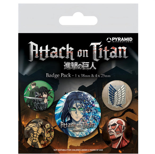 PYRAMID INTERNATIONAL 第四季主題徽章組/attack on titan
