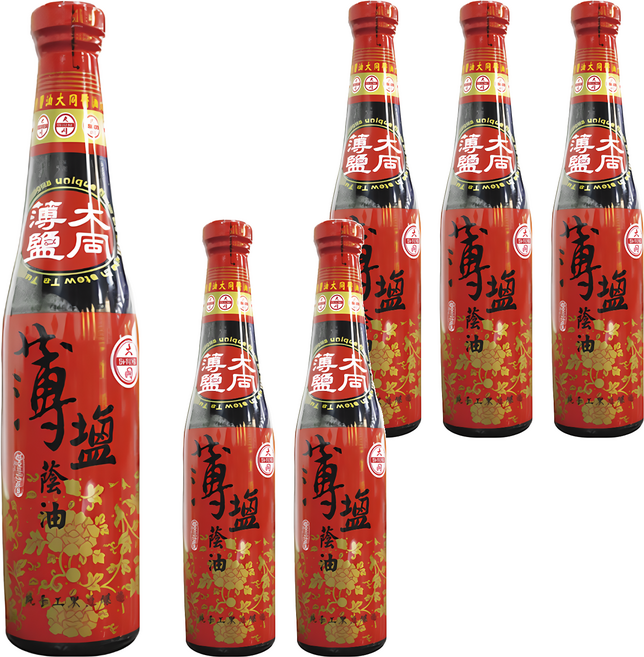大同醬油 薄鹽蔭油, 400ml, 6瓶