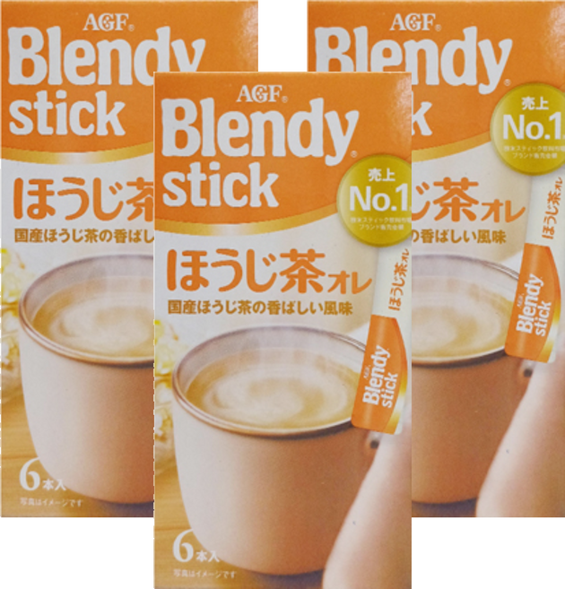 AGF Blendy 6本焙茶歐蕾, 9.7g, 6包, 3盒