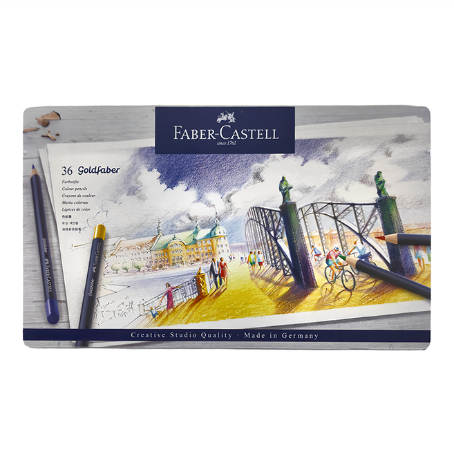 FABER-CASTELL 輝柏 GOLDFABER 油性色鉛筆, 36色, 1組