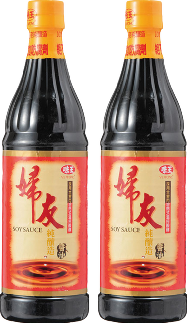 味王 婦友純釀造醬油, 780ml, 2瓶