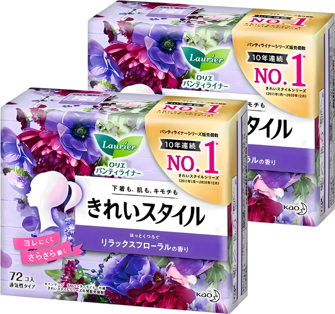 Laurier 蕾妮亞 護墊 愜意鮮花香, 14cm, 72片, 2包