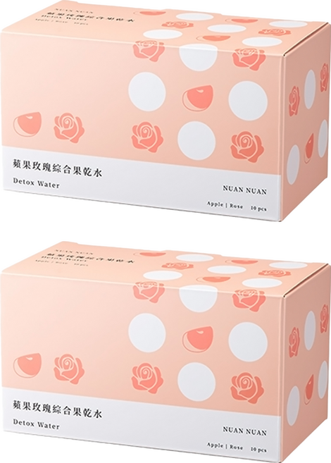 暖暖純手作 蘋果玫瑰綜合果乾水 冷熱皆宜 10入, 30g, 2盒
