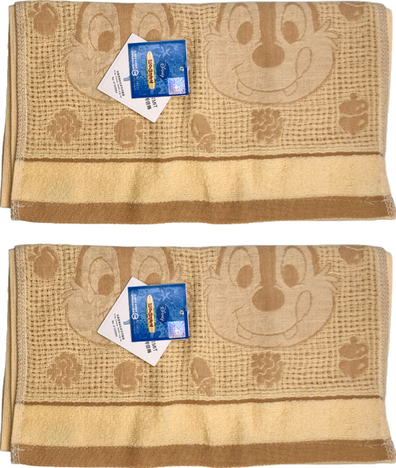 LIFE 來福牌 美味奇奇蒂蒂毛巾 33 x 76cm 87.5g, 棕色, 2條