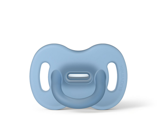 Suavinex 蘇維妮 矽膠一體成形奶嘴, 第二階段(6個月以上), 藍色, 1個