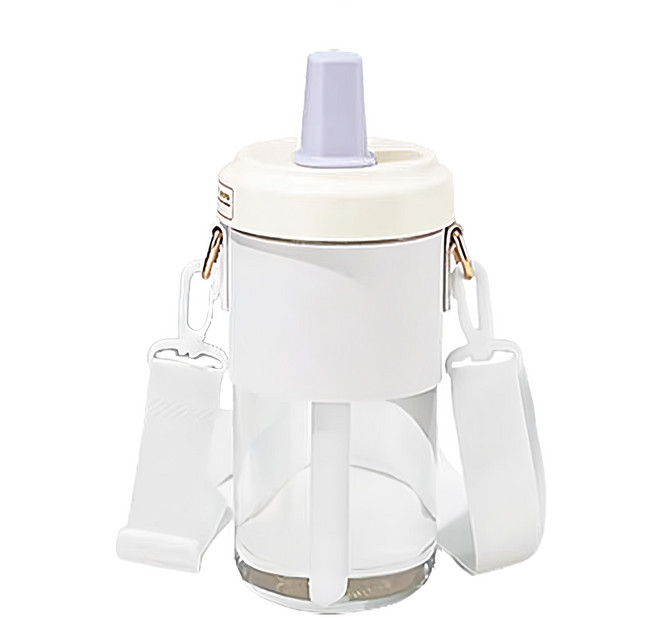 Reddot 紅點生活 大象珍奶隨行杯 附可調背帶, 紫色, 500ml, 1個