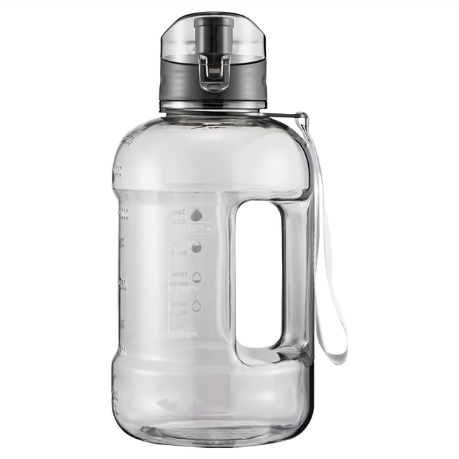 FOREVER 大容量攜帶把手水壺, 黑色, 1.5L, 1個