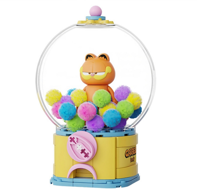 PANTASy 拼奇 加菲貓 水晶球系列 扭蛋機 收藏積木, 1組
